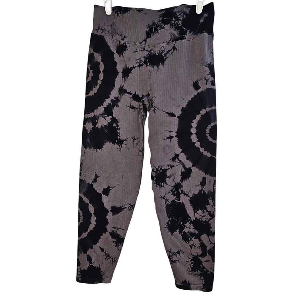 Pink Active Victorias Secret Black Tie Dye Leggings size XL